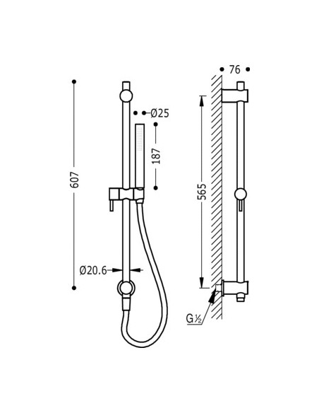 Kit De Ducha Con Toma A La Pared TRES