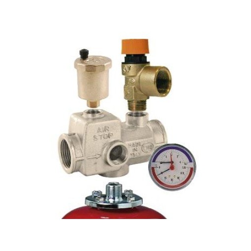 Separador Aire 1" C/V.Seg. 3 Bar Purgador Y Termo Manometro