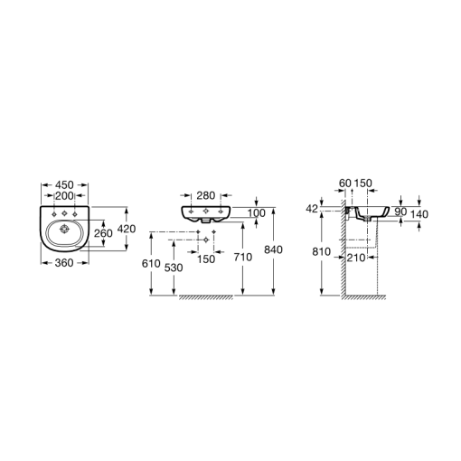 Lavamanos MERIDIAN-N ROCA