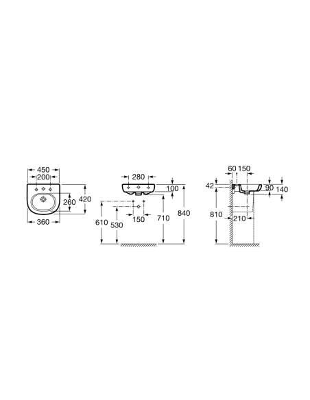 Lavamanos MERIDIAN-N ROCA