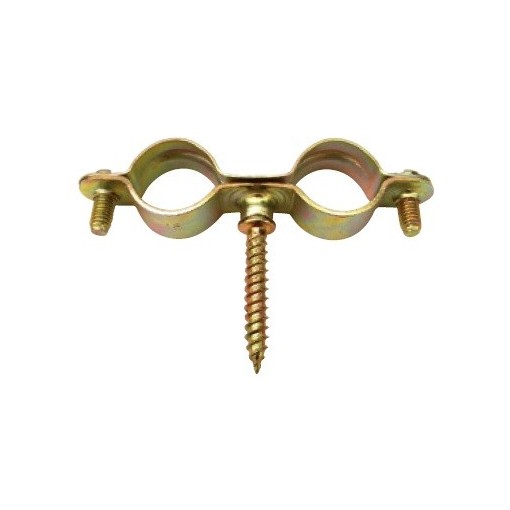 Abrazadera Doble  12 C/Tirafondo