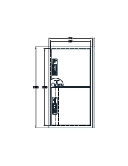 Sistema Modular Vertical Bie + Arm. Extintor Doble. Dimensiones: 1300 X 680 X 195 Mm
