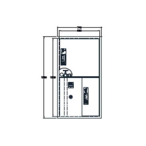 Sistema Modular Vertical Bie + Arm. Extintor + Alarma. Dimensiones: 1300 X 680 X 195 Mm