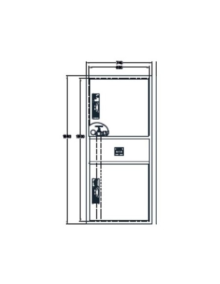 Sistema Modular Vertical Bie + Arm. Extintor + Alarma. Dimensiones: 1500 X 680 X 195 Mm