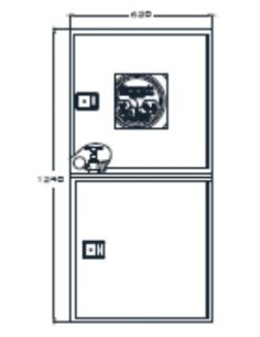 Armario Para Dos Extintores Modelo Riastar. Dimensiones: 620 X 620 X 250 Mm