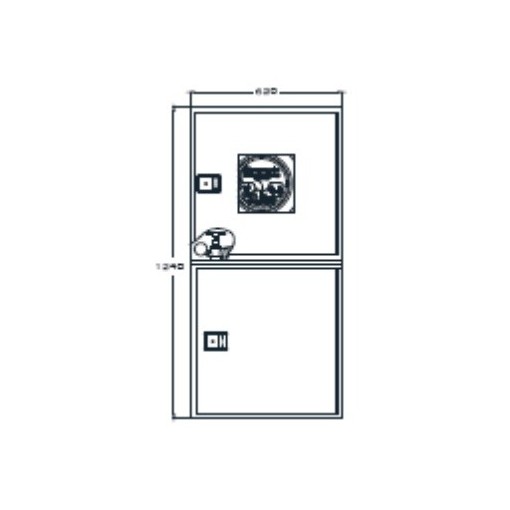 Armario Para Dos Extintores Modelo Riastar. Dimensiones: 620 X 620 X 250 Mm