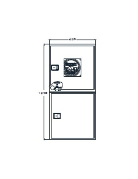 Armario Para Dos Extintores Modelo Riastar. Dimensiones: 620 X 620 X 250 Mm