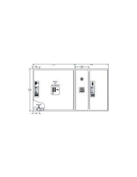 Armario De Extintor + Alarma Fabricado En Una Pieza Modelo Star. Dimensiones: 750 X 600 X 215 Mm