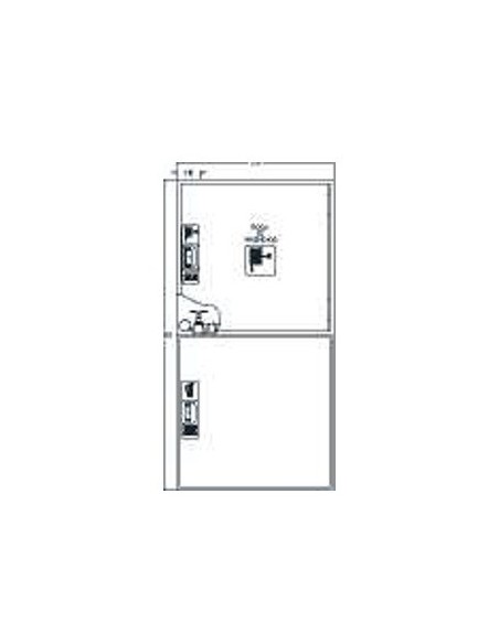 Armario Para Dos Extintores Modelo Stare30. Dimensiones: 750 X 750 X 215 Mm