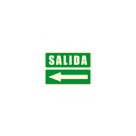 Cartel SALIDA + flecha izquierda