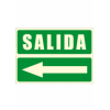 Cartel SALIDA + flecha izquierda