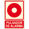 Cartel PULSADOR DE ALARMA con logo pulsador