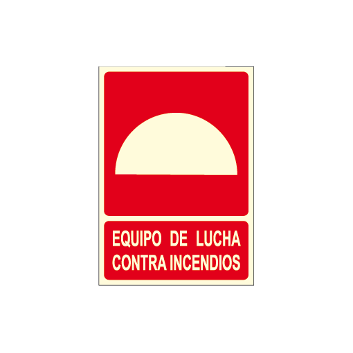 Cartel EQUIPO DE LUCHA CONTRAINCENDIOS