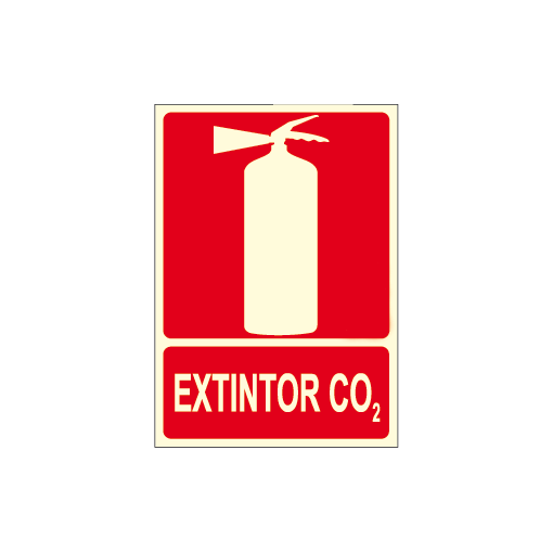 CO2 EXTINGUISHER poster with fire extinguisher logo