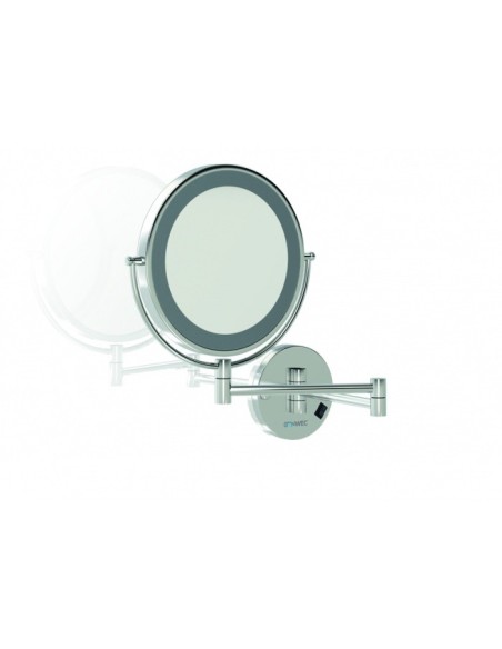 Espejo Con LED Redondo De Aumento GENWEC