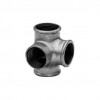 Elbow with 2 laterals F - Galvanized iron