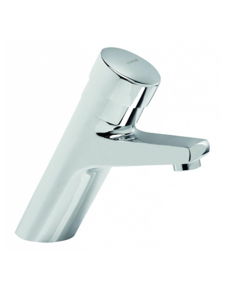 Grifo De Lavabo Temporizado Inclinado Con Atomizador Antivandálico