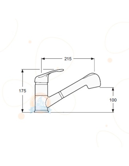Grifo Monomando De Fregadero Extraible Bajo