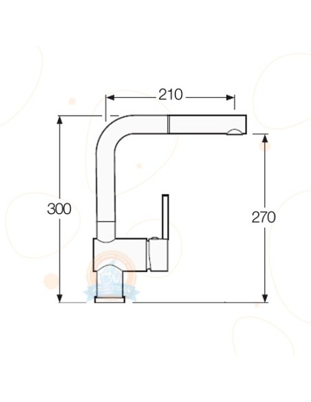 Grifo Monomando Extraible De Fregadero ZEUS