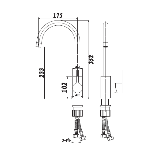 Grifo Monomando De Fregadero CAYENNE