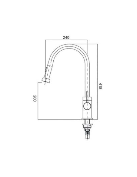Grifo Monomando De Fregadero Extraíble SELENE