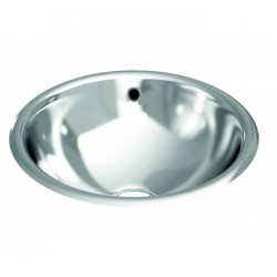 Circular Washbasin For Countertop Without Overflow With Flat Wing - GENWEC