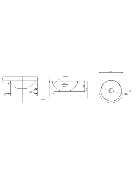 Lavamanos Mural Redondo Inox Satinado GENWEC