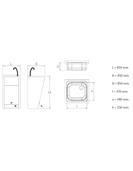 Lavamanos De Dos Agua Registrable Con Pedestal GENWEC