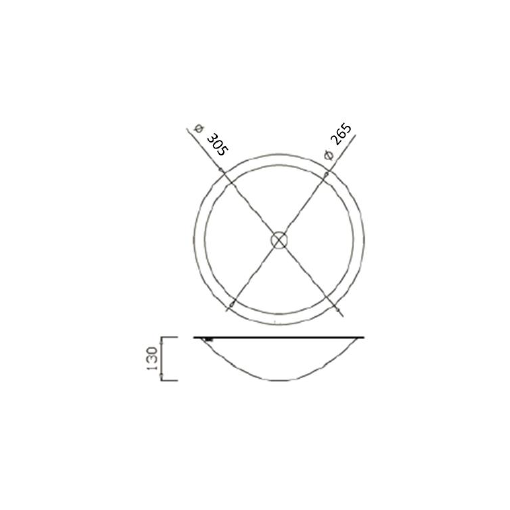 Lavamanos Circular Sin Rebosadero Ala Plana GENWEC