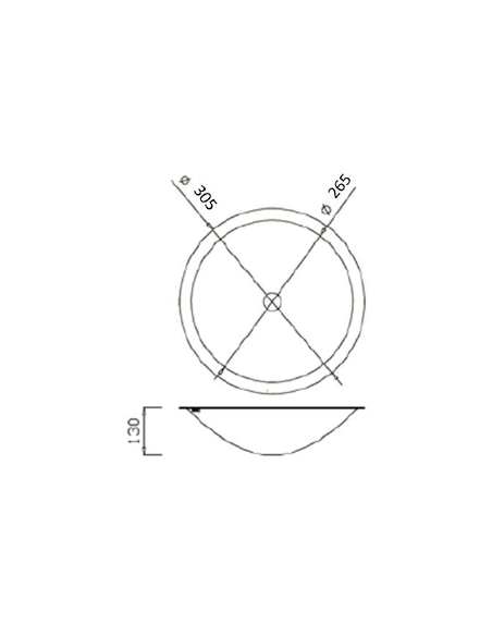 Lavamanos Circular Sin Rebosadero Ala Plana GENWEC