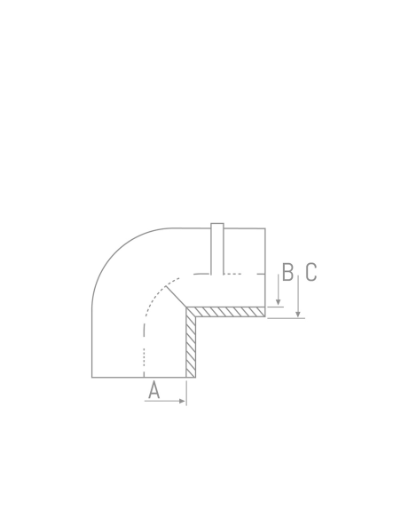 Codo 90° H-M-H PVC Presión