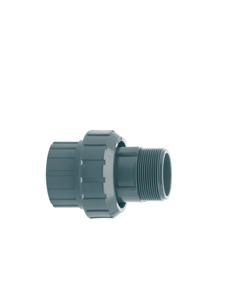 Enlace 3 piezas Mixto rosca M PVC Presión