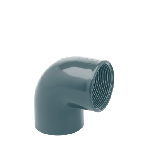 Codo 90º Doble Rosca H-H PVC Presión