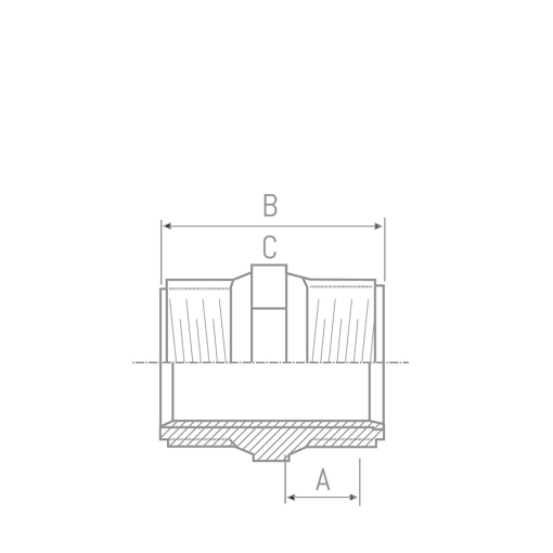 Machón Doble Rosca PVC Presión