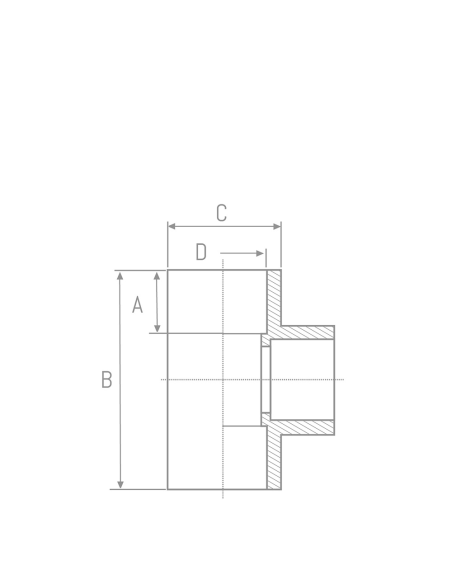 Te H 90º PVC Presión