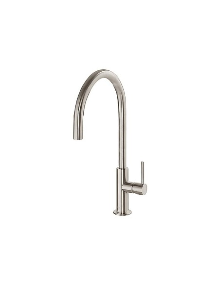 Grifo Monomando De Fregadero Vertical Caño Curvo Redondeado MAX  TRES