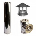 Stainless steel chimneys with double layer and gasket